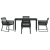 Set Cină Grădină 5 Piese Ratan Poli Negru GartenMobel Dekor