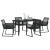 Set Cină Grădină 5 Piese Ratan Poli Negru GartenMobel Dekor