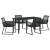 Set Cină Grădină 5 Piese Ratan Poli Negru GartenMobel Dekor