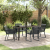 Set Cină Grădină 5 Piese Ratan Poli Negru GartenMobel Dekor