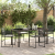 Set de dining de grădină de 5 piese cu perne Ratan poliester negru GartenMobel Dekor