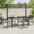 Set de dining de grădină de 5 piese cu perne Ratan poliester negru GartenMobel Dekor