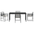 Set de dining de grădină de 5 piese cu perne Ratan poliester negru GartenMobel Dekor