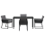 Set Dining Grădină 5 Piese cu Perne Negru Poliratan GartenMobel Dekor