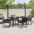 Set Dining Grădină 5 Piese cu Perne Negru Poliratan GartenMobel Dekor