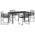 Set de dining de grădină 5 piese Negru Poliratan GartenMobel Dekor