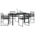 Set de dining de grădină 5 piese Negru Poliratan GartenMobel Dekor