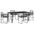 Set de Masă pentru Grădină 5 Piese Negru Rattan PE GartenMobel Dekor