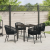 Set de dining de grădină 5 piese Negru Rattan Poliester GartenMobel Dekor