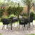 Set de dining de grădină 5 piese Negru Ratan Poli GartenMobel Dekor