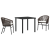 Set de dining de grădină 3 piese maro PE ratan GartenMobel Dekor