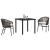 Set de dining de grădină 3 piese maro PE ratan GartenMobel Dekor
