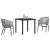 Set de Dining 3 Piese Gri Poliratan GartenMobel Dekor