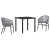 Set de Dining 3 Piese Gri Poliratan GartenMobel Dekor