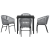 Set de Dining pentru Grădină 5 Piese Grey Poliratan GartenMobel Dekor