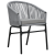 Set de Dining pentru Grădină 5 Piese Grey Poliratan GartenMobel Dekor
