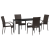 Set de Masă în Grădină de 5 Piese Maro din Rattan Artificiale GartenMobel Dekor