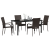 Set de Dining în Grădină de 5 Piese Maro Poliratan GartenMobel Dekor