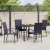 Set de dining de 5 piese pentru grădină Negru Poliratan GartenMobel Dekor