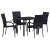 Set de dining de 5 piese pentru grădină Negru Poliratan GartenMobel Dekor