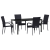 Set de Dining de Grădină 5 Piese Negru Poliratan GartenMobel Dekor