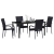 Set de Dining de Grădină 5 Piese Negru Poliratan GartenMobel Dekor