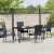 Set de Dining de Grădină 5 Piese Negru Poliratan GartenMobel Dekor