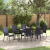 Set de dining pentru grădină 7 piese Poliratan negru GartenMobel Dekor