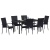 Set de dining pentru grădină 7 piese Poliratan negru GartenMobel Dekor