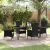 Set de dining de grădină 5 piese cu perne Rattan poliratan negru GartenMobel Dekor