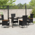 Set de dining de grădină 5 piese cu perne Rattan poliratan negru GartenMobel Dekor