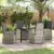 Set de dining pentru grădină  5 piese cu perne gri din poliratan GartenMobel Dekor