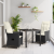 Set de dining pentru grădină , 3 piese cu perne, Negru, Poliratan GartenMobel Dekor
