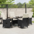 Set de Dining Grădină 5 Piese cu Perne Negru Ratan Poli GartenMobel Dekor