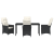 Set de Dining Grădină 5 Piese cu Perne Negru Ratan Poli GartenMobel Dekor