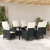 Set de mese de grădină 7 piese cu perne Rattan poli negru GartenMobel Dekor