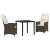 Set de dining de grădină cu perne maro din rattan poli GartenMobel Dekor
