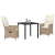 Set de Dining pentru Grădină de 3 Piese cu Perne Bej din Poliratan GartenMobel Dekor