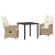 Set de Dining pentru Grădină de 3 Piese cu Perne Bej din Poliratan GartenMobel Dekor