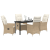 Set de 5 Mobilier de Grădină cu Perne Bej Ratan Poli GartenMobel Dekor