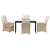 Set de 5 Mobilier de Grădină cu Perne Bej Ratan Poli GartenMobel Dekor