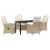 Set de 5 Mobilier de Grădină cu Perne Bej Ratan Poli GartenMobel Dekor