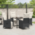 Set de dining pentru grădină 5 piese cu perne Negru Poliratan GartenMobel Dekor