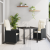 Set de Dining pentru Grădină de 3 Piese cu Perne Negre din Poliratan GartenMobel Dekor