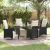 Set dining grădină 5 piese cu perne negre din poliratan GartenMobel Dekor