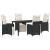 Set dining grădină 5 piese cu perne negre din poliratan GartenMobel Dekor