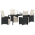 Set dining grădină 5 piese cu perne negre din poliratan GartenMobel Dekor