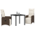 Set de Dining de Grădină de 3 Piese cu Perne Maro Poliratan GartenMobel Dekor