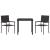 Set de Dining de 5 Piese Negru din Poliratan GartenMobel Dekor