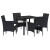 Set de Dining pentru Grădină 5 Piese Negru Poliratan GartenMobel Dekor